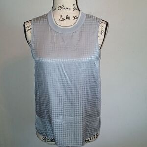 rag and bone Gray Sleeveless Houndstooth Top X-small